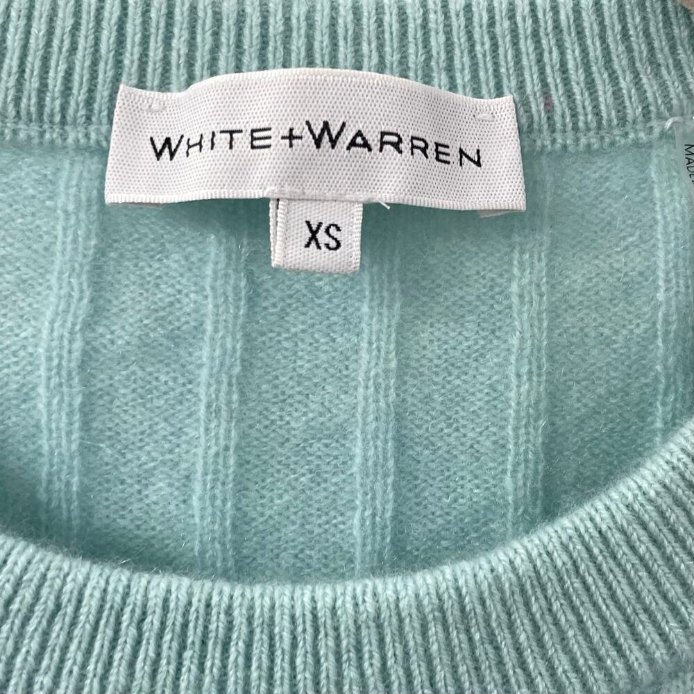 White + Warren Xs Flutter Sleeve Cashmere Sweater… - image 5